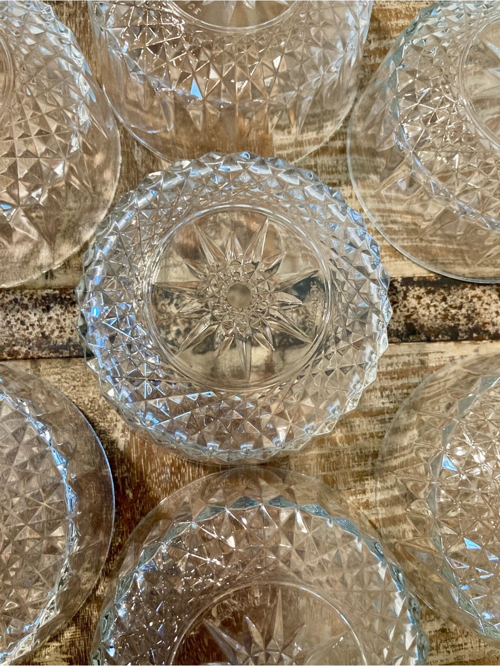 Arcoroc Small Clear Glass Dessert Bowls - Set of 7 - USA and France Mix - Picture 12 of 13